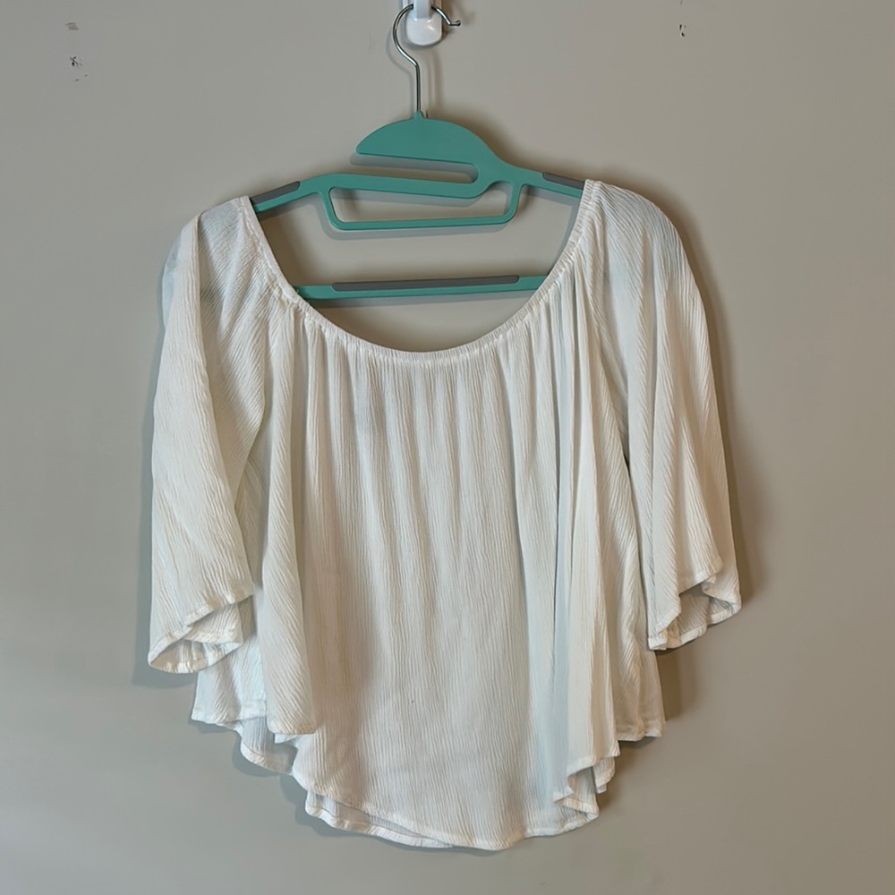 White off the shoulder top